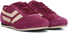 TOM FORD Purple Perforated Suede Brook Sneakers