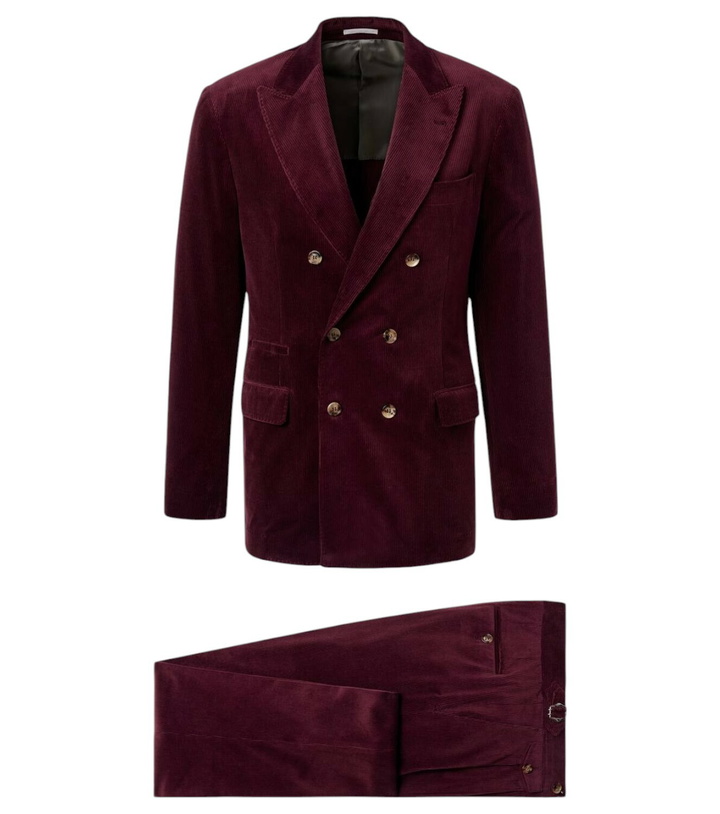 Photo: Brunello Cucinelli Cotton and cashmere corduroy suit