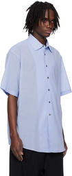 SOSHIOTSUKI Blue Wrinkle Viscorse Shirt