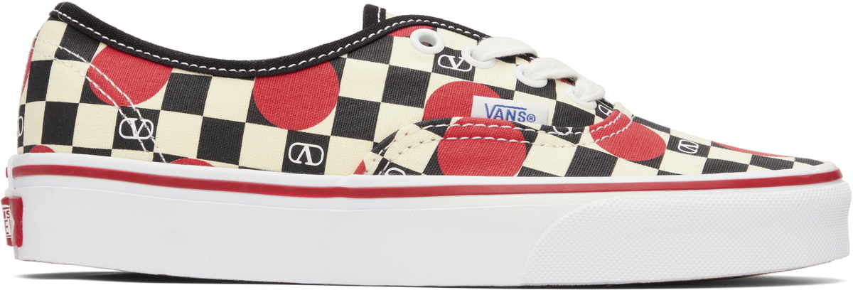 Valentino Garavani Black & White Vans Edition Low-Top VLogo Checkerboard Sneakers