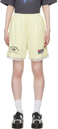 MadeMe Yellow Lace Trim Shorts