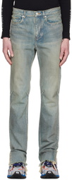 Balenciaga Blue Smudged Jeans