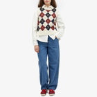 Levi's Women's Knitted Argyle Vest in Blue