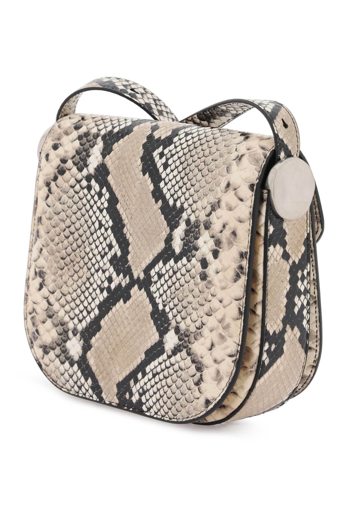 JIL SANDER python leather coin shoulder bag with textured finish Black