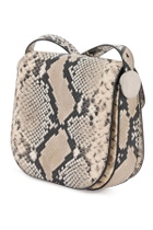 JIL SANDER python leather coin shoulder bag with textured finish Black