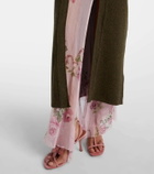 Blumarine Feather-trimmed wool cardigan