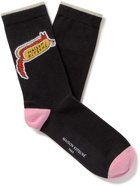 Maison Kitsuné - Olympia Le-Tan Logo-Jacquard Cotton-Blend Socks