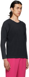 Homme Plissé Issey Miyake Navy Basics Long Sleeve T-Shirt