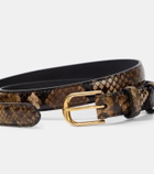 Nili Lotan Jane 20mm snake-effect leather belt