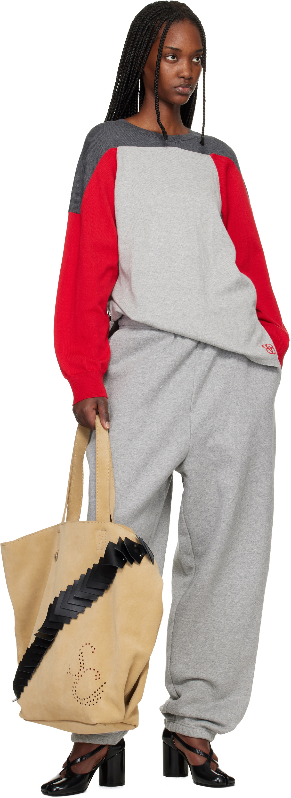 Stefan Cooke Gray & Red Liniebacker Sweater