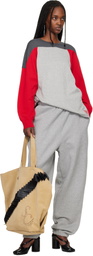 Stefan Cooke Gray & Red Liniebacker Sweater