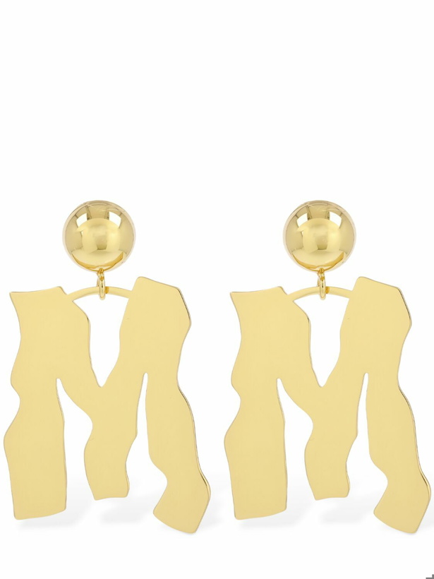 Photo: MOSCHINO - M Lettering Clip-on Earrings