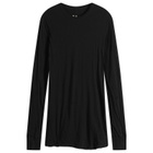 Rick Owens Men's Double Layer Long Sleeve T-Shirt in Black