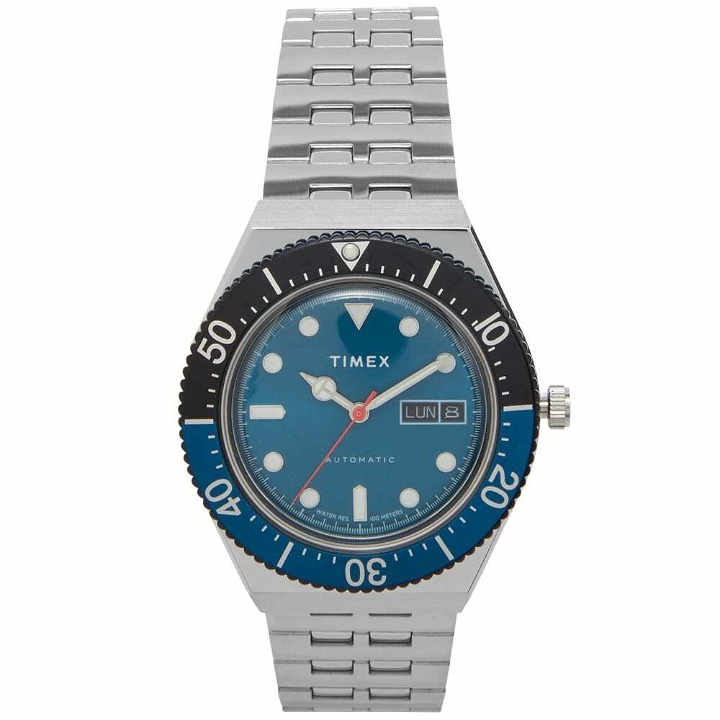 Photo: Timex M79 Automatic Watch in Silver/Blue