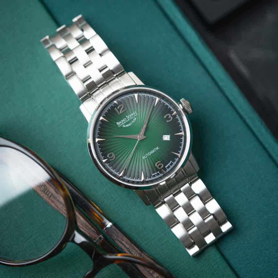 Bruno Sohnle Stuttgart Automatic Green Dial Mens Watch 17-12173-662