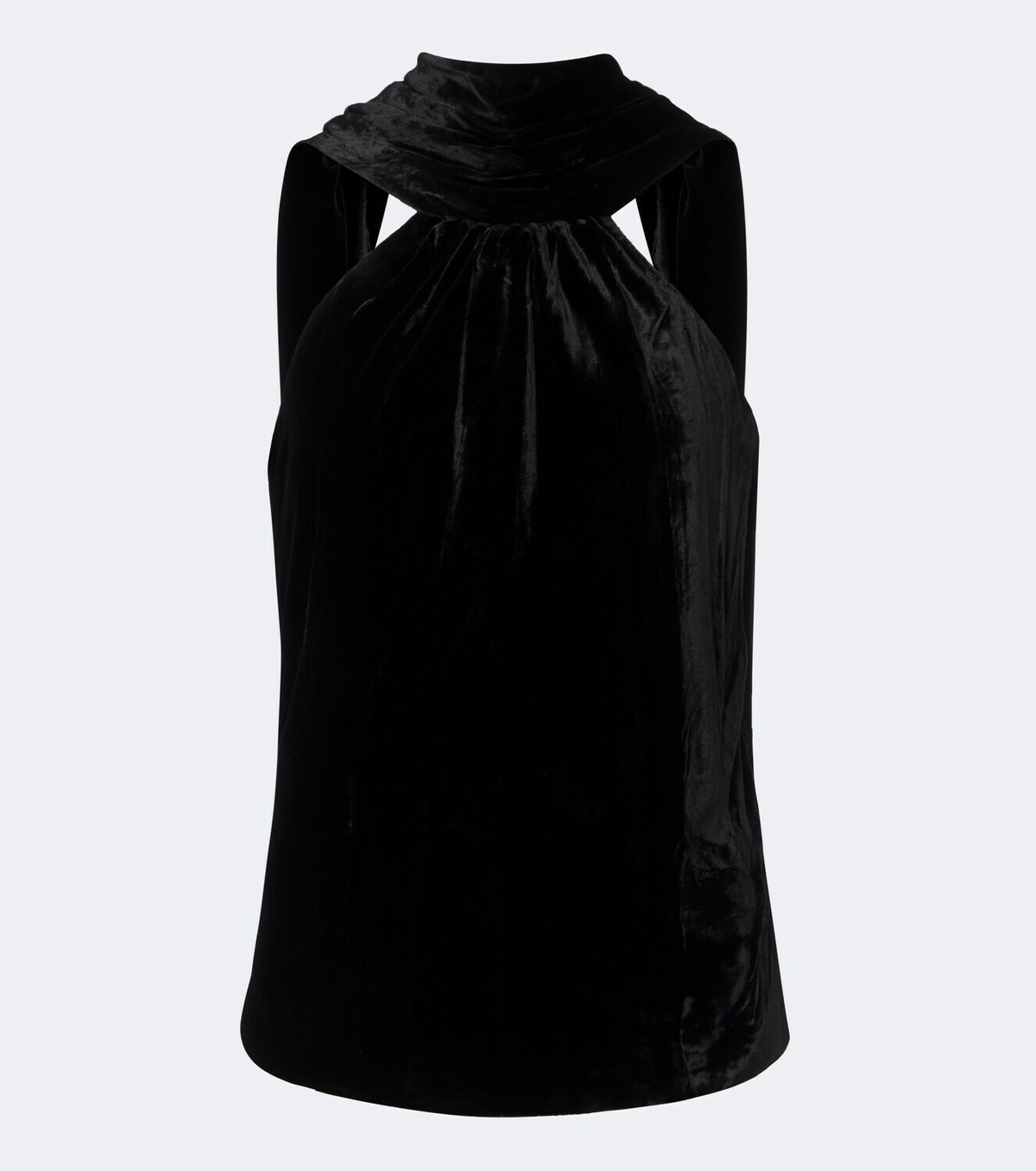 Simkhai Scarlett draped caped velvet top