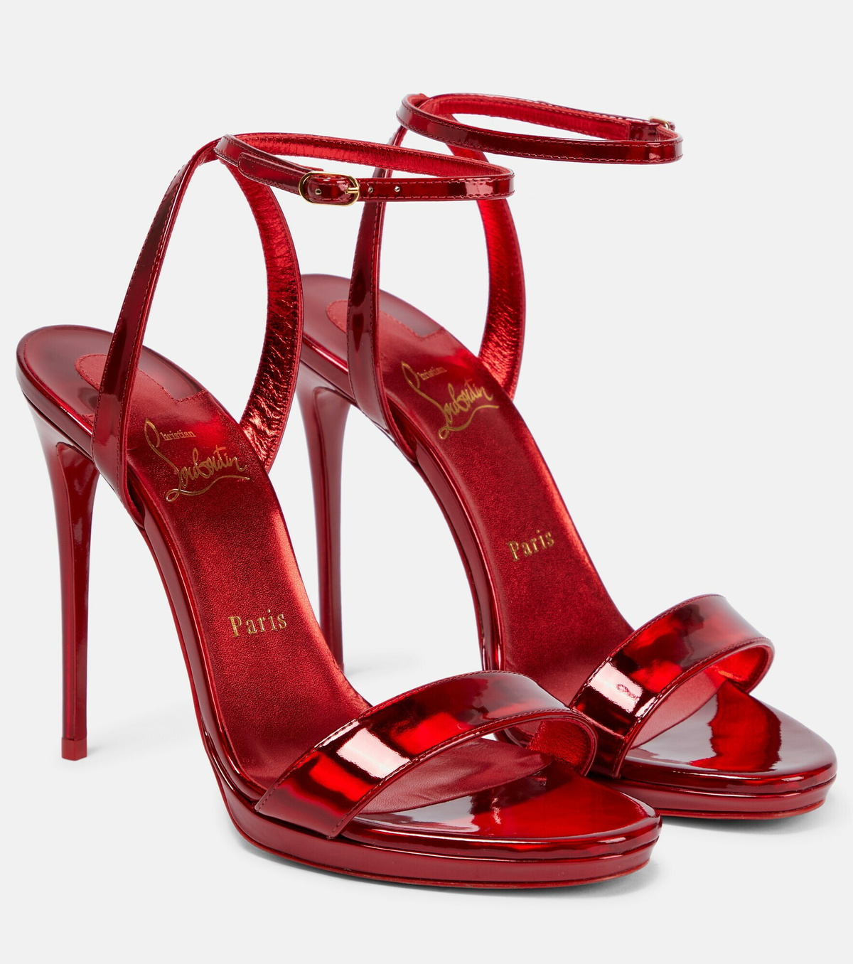 Christian Louboutin Loubi Queen Red Sole Platform Sandals | Neiman Marcus