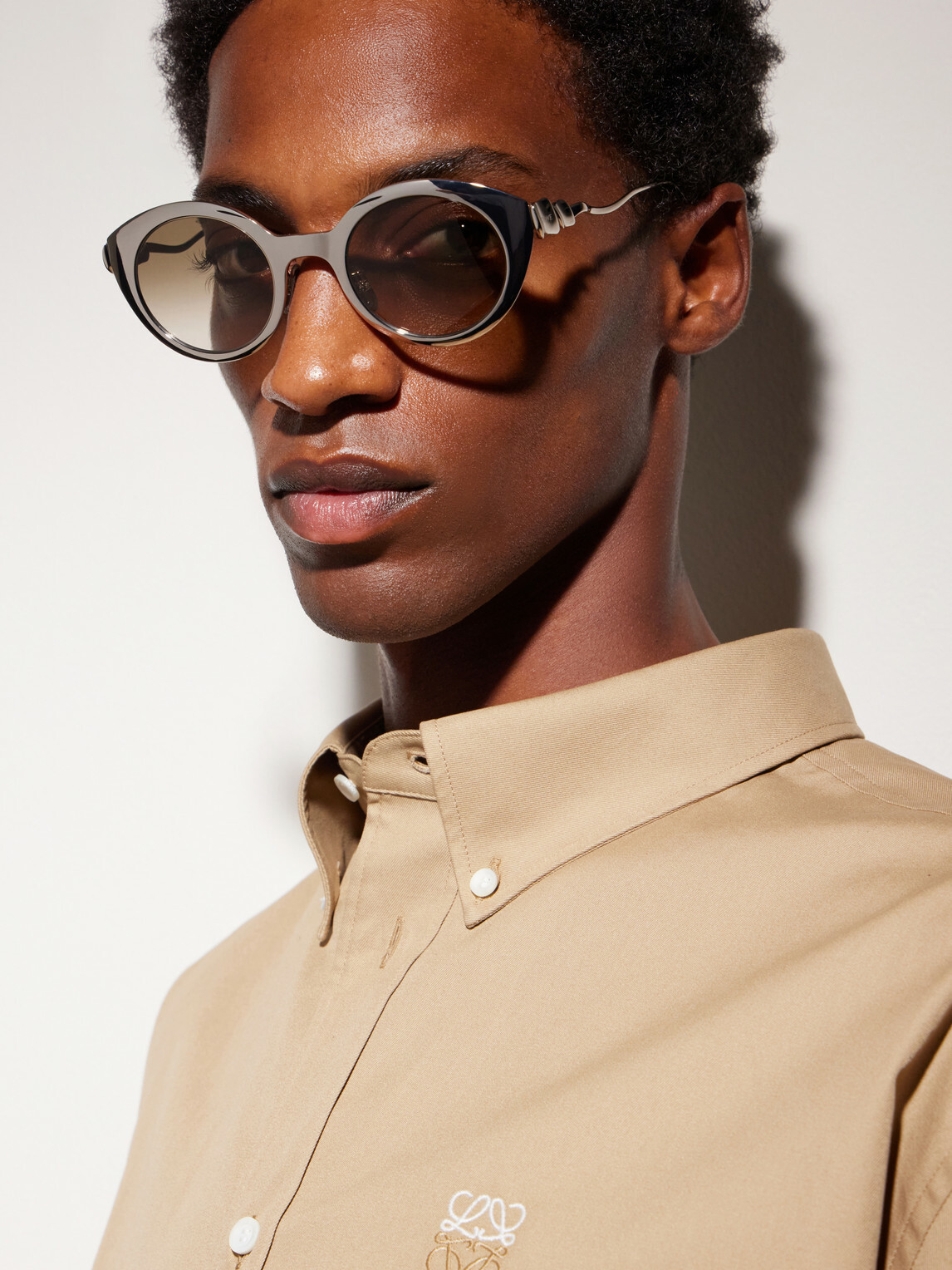 LOEWE - Coil Round-Frame Silver-Tone Sunglasses