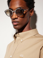 LOEWE - Coil Round-Frame Silver-Tone Sunglasses