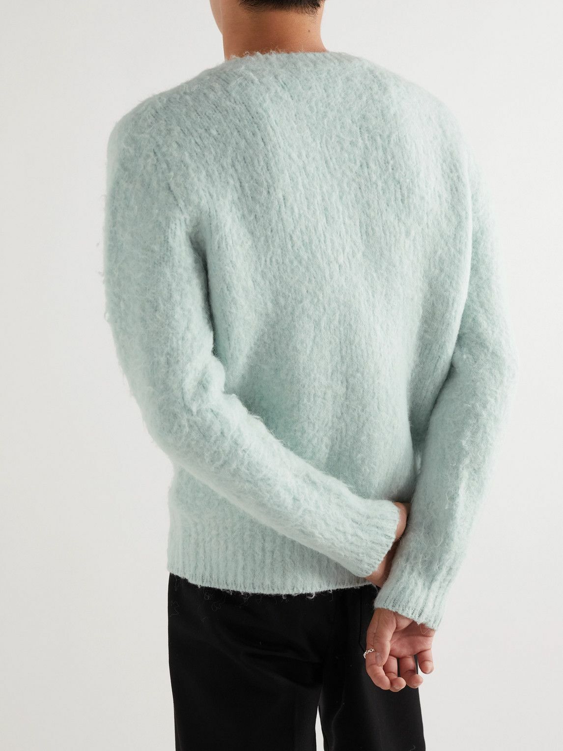 AMI PARIS - Brushed-Knit Cardigan - Blue AMI