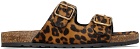 Saint Laurent Brown Leopard Fabrice Sandals