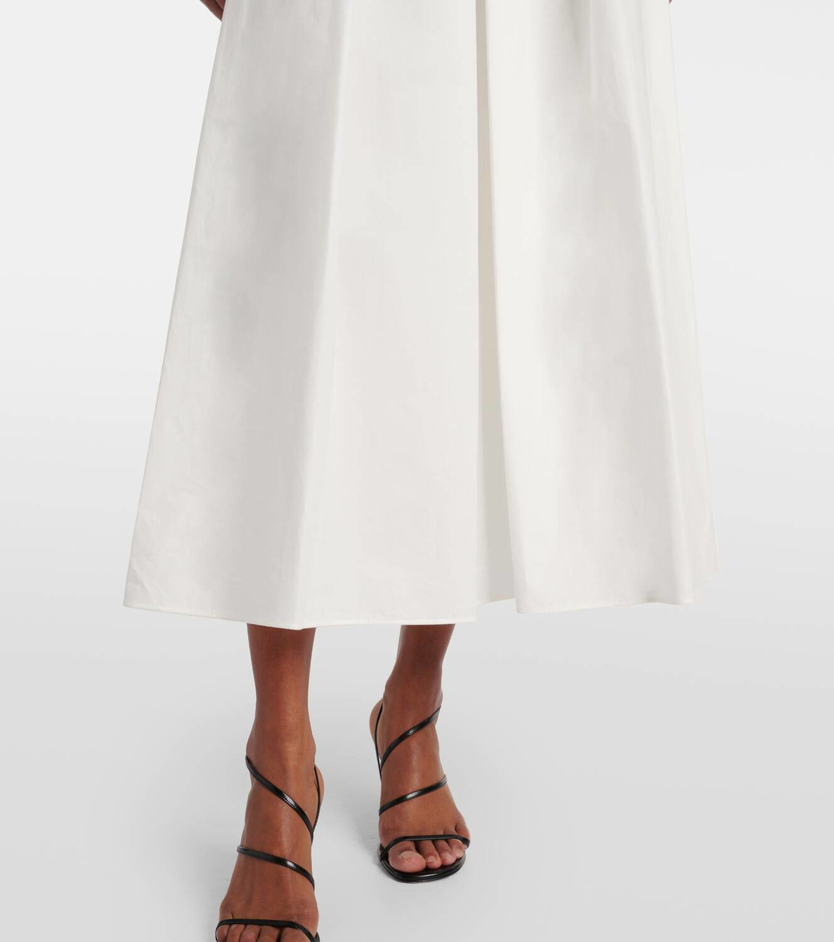 Elie Saab Cotton popeline midi skirt