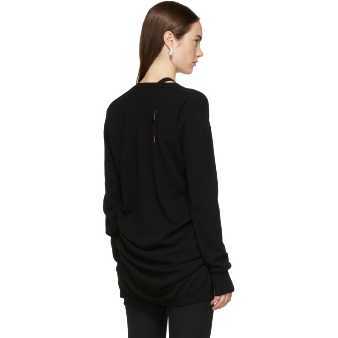 Boris Bidjan Saberi Black Cashmere V-Neck Sweater