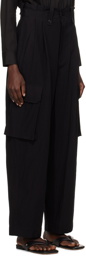 Y's Black Bellows Pocket Trousers