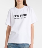 Victoria Beckham Printed cotton jersey T-shirt