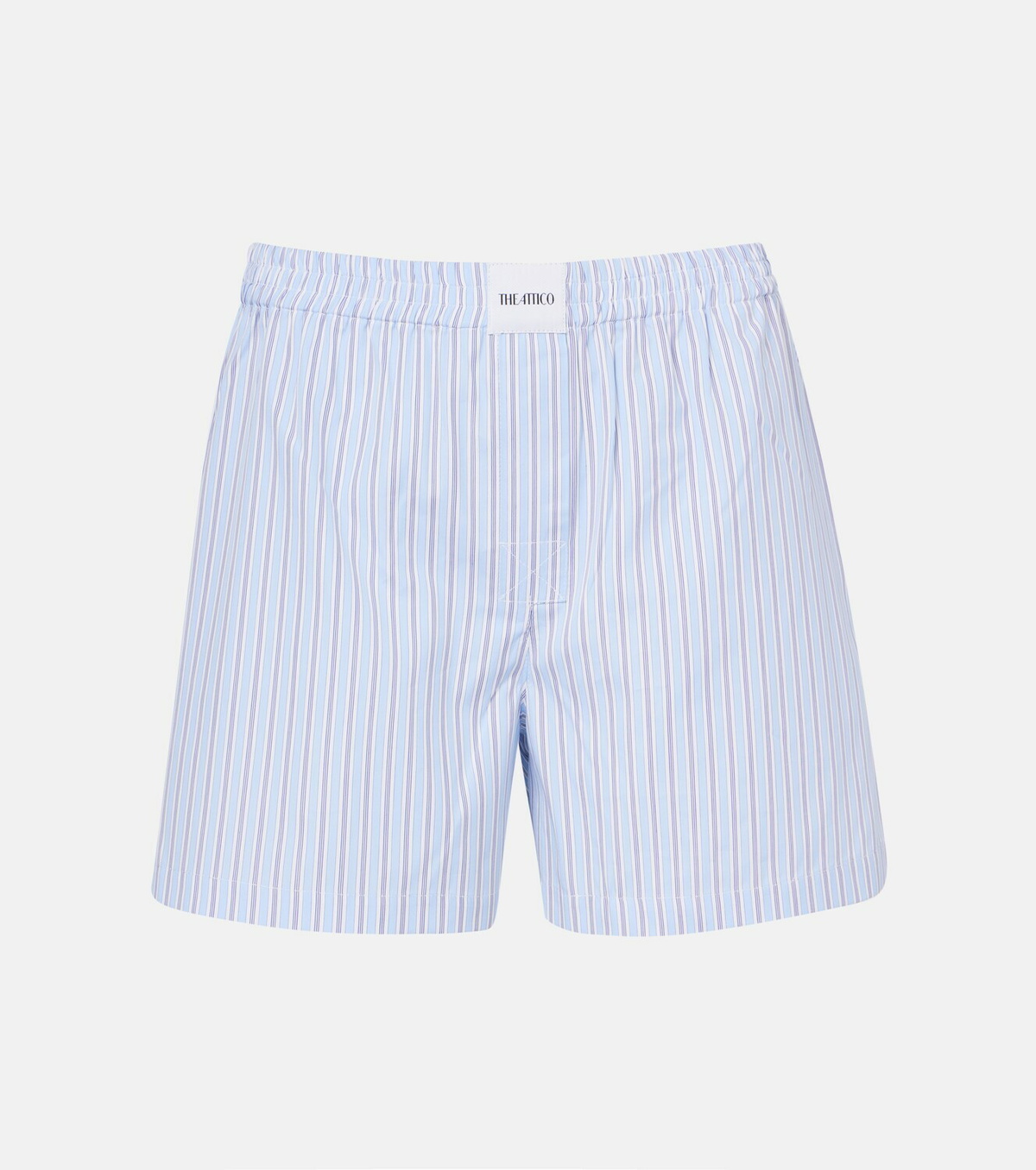 The Attico Striped cotton shorts