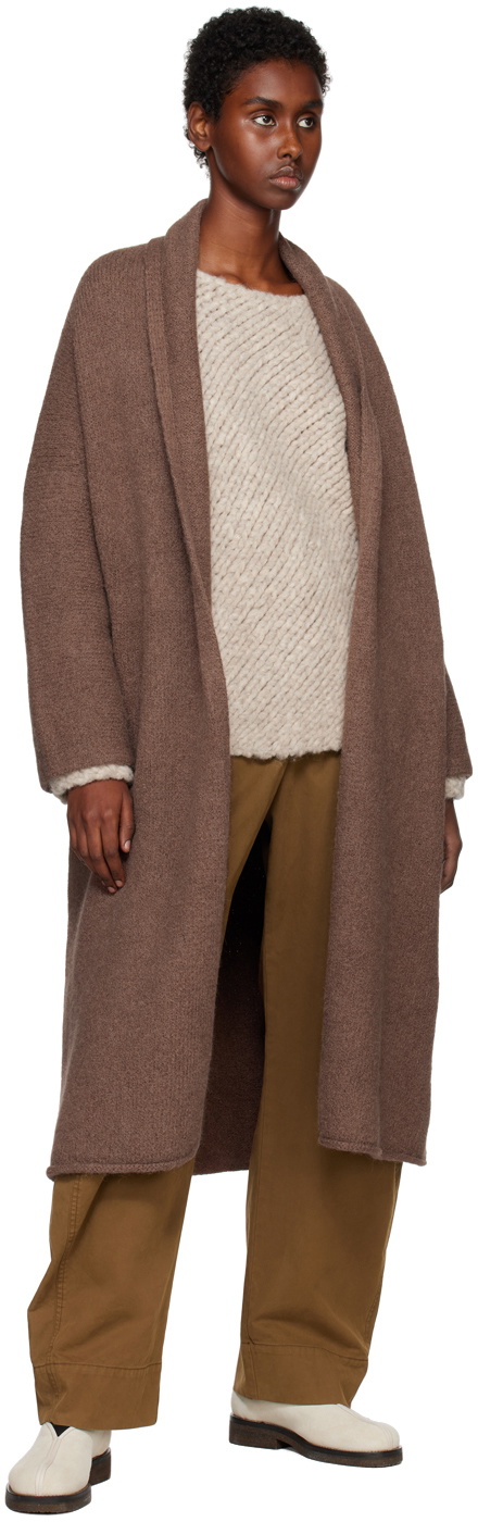 Lauren Manoogian Brown Long Shawl Cardigan Lauren Manoogian