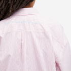 Fiorucci Women's Balloon Sleeve Striped Shirt in Pink Stripes