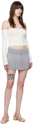 GUIZIO Gray Cielo Miniskirt
