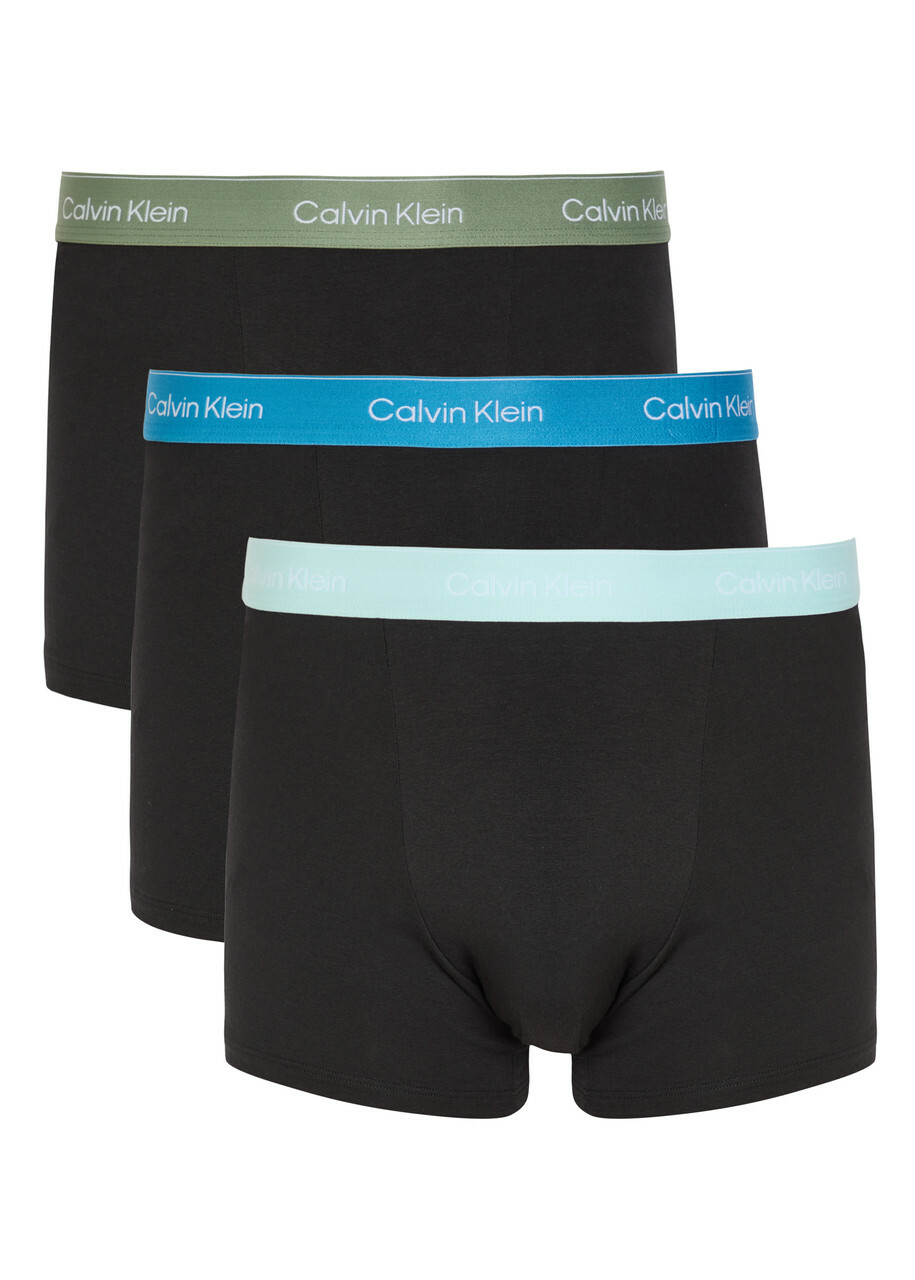 Calvin Klein Icon Stretch-cotton Trunks set of Three Black