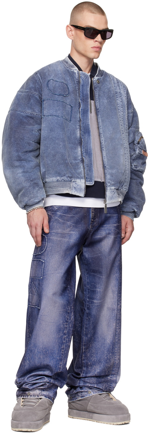PDF Blue Rayan Bomber Jacket