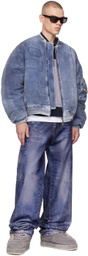 PDF Blue Rayan Bomber Jacket