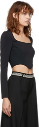 Stella McCartney Black Corset Long Sleeve T-Shirt