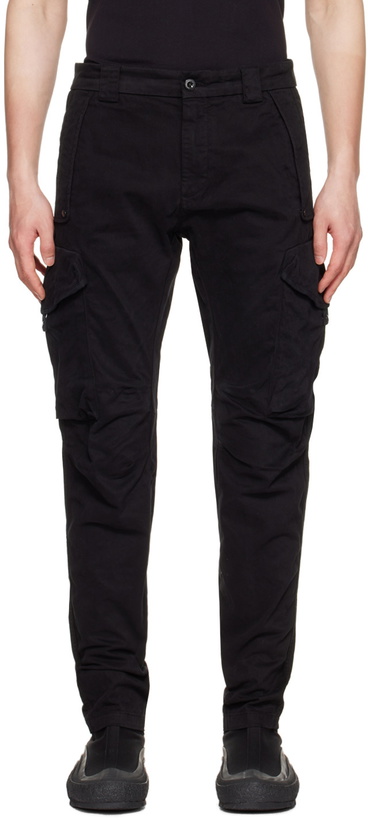 Photo: C.P. Company Black Slim-Fit Cargo Pants