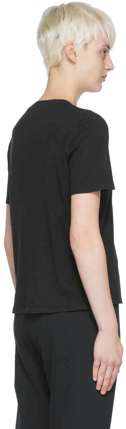 Raquel Allegra Black Cotton T-Shirt