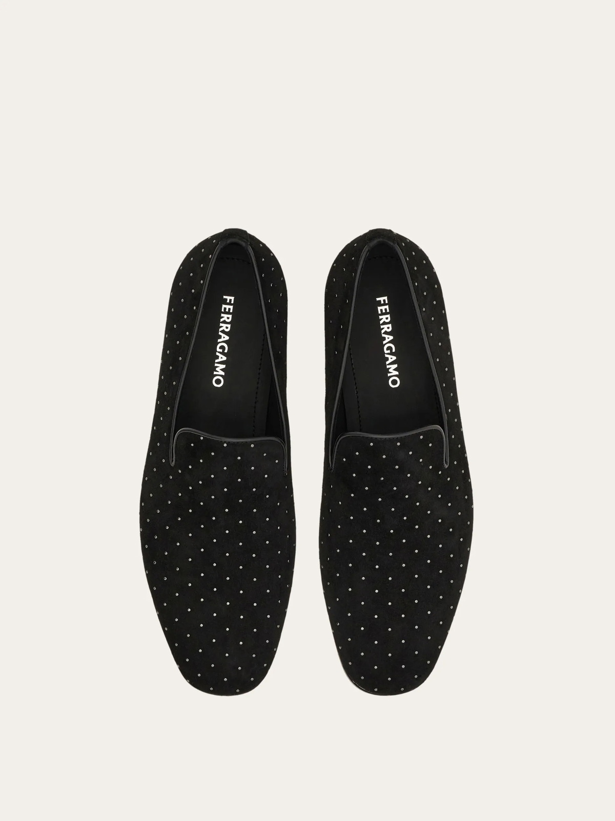 Ferragamo Mens Micro-stud loafer in Black
