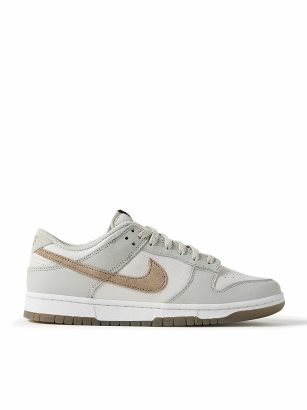Photo: Nike - Dunk Low Retro SE Suede-Trimmed Leather Sneakers - Gray