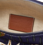 Loewe - Paula's Ibiza Printed Leather-Trimmed Canvas Belt Bag - Blue