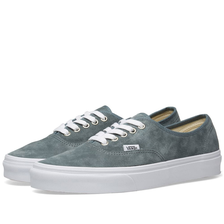 Photo: Vans Authentic Pig Suede Stormy Weather & True White