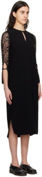 Mame Kurogouchi Black Floral Midi Dress