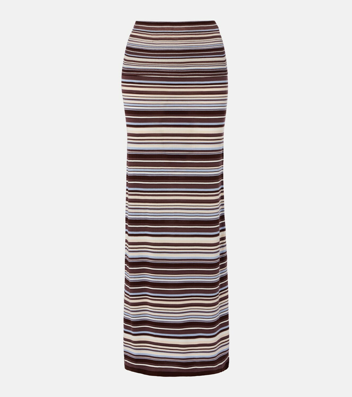 Aya Muse Knitted striped maxi skirt