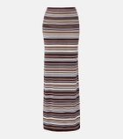 Aya Muse Knitted striped maxi skirt