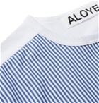 Aloye - Panelled Cotton-Jersey T-Shirt - Blue