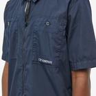 C.P. Company Men's Ripstop Zipped Shirt in Total Eclipse