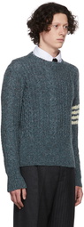 Thom Browne Gray 4-Bar Sweater