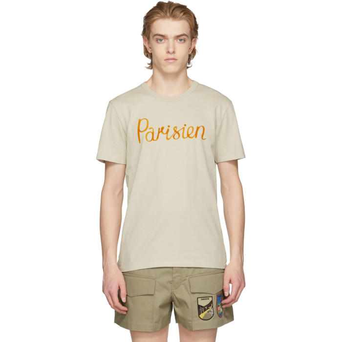 Photo: Maison Kitsuné Beige Parisien T-Shirt 